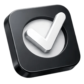 Confirmation checkmark icon rendered in 3D on the Sigildon Fund about page